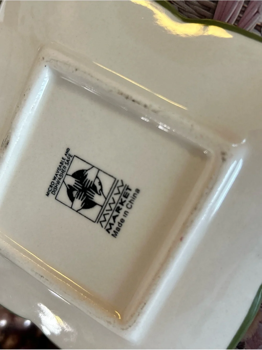MWW Market Christmas Holiday Ceramic Floral Trinket Dish choose 1 or both 4.5”